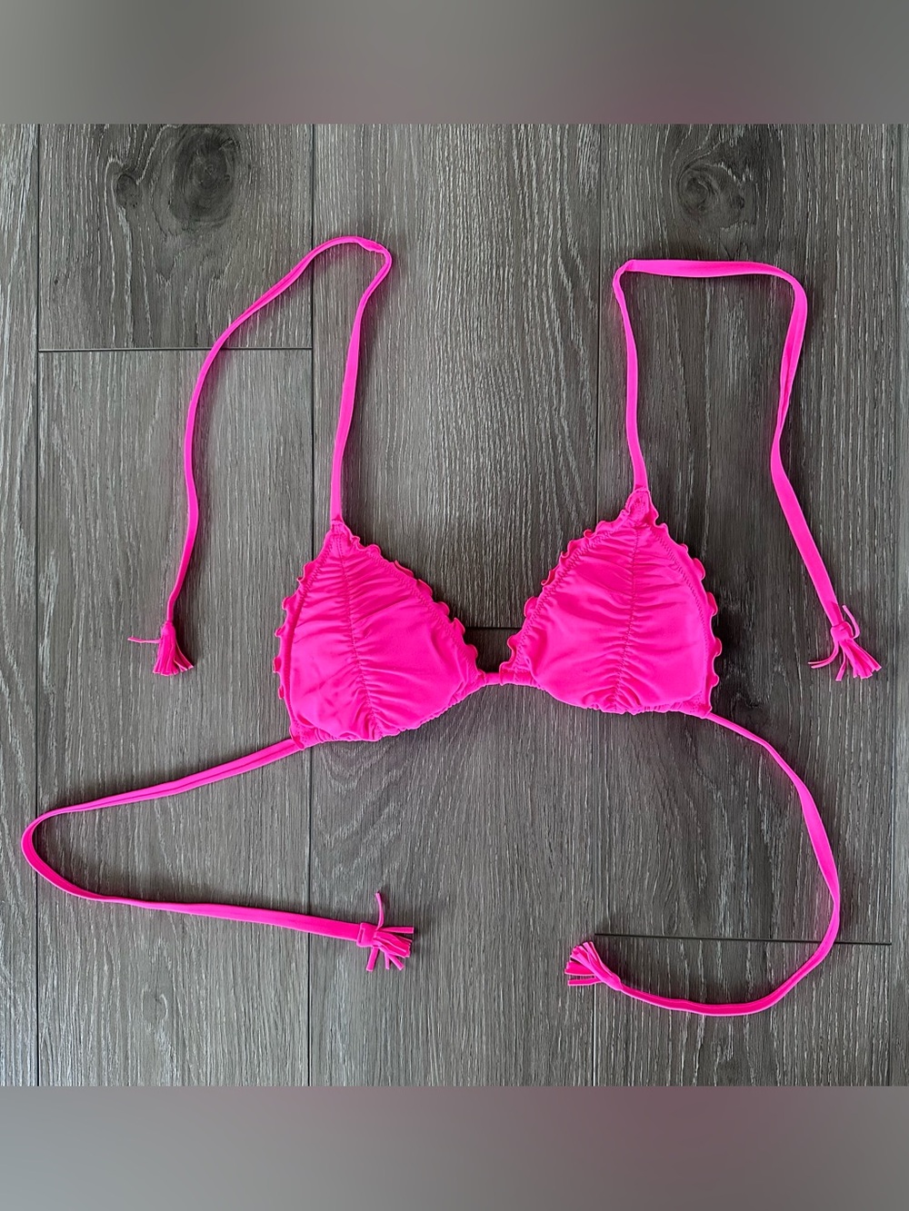 Hollister Ruffled Triangle Bikini Top